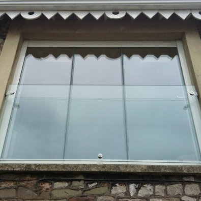 Juliet balcony with stainless steel standoff 