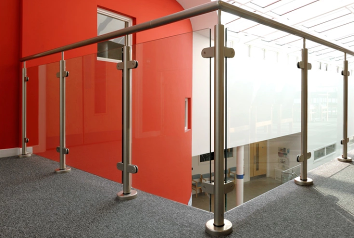 Modern design stainless steel glass railing handrail glass balustrade 