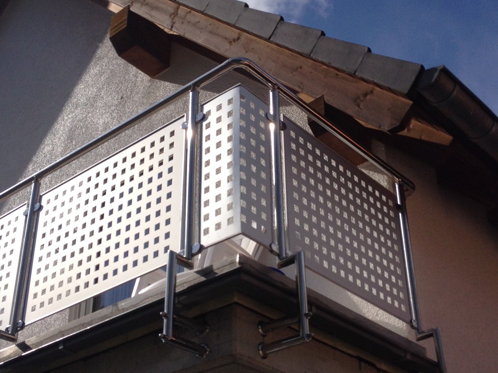 perforated plate stainless steel railing